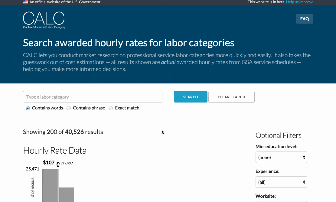 An animated demo of how to use the CALC tool